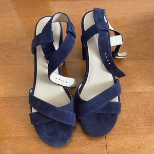 Cole Haan Navy Strap Heels